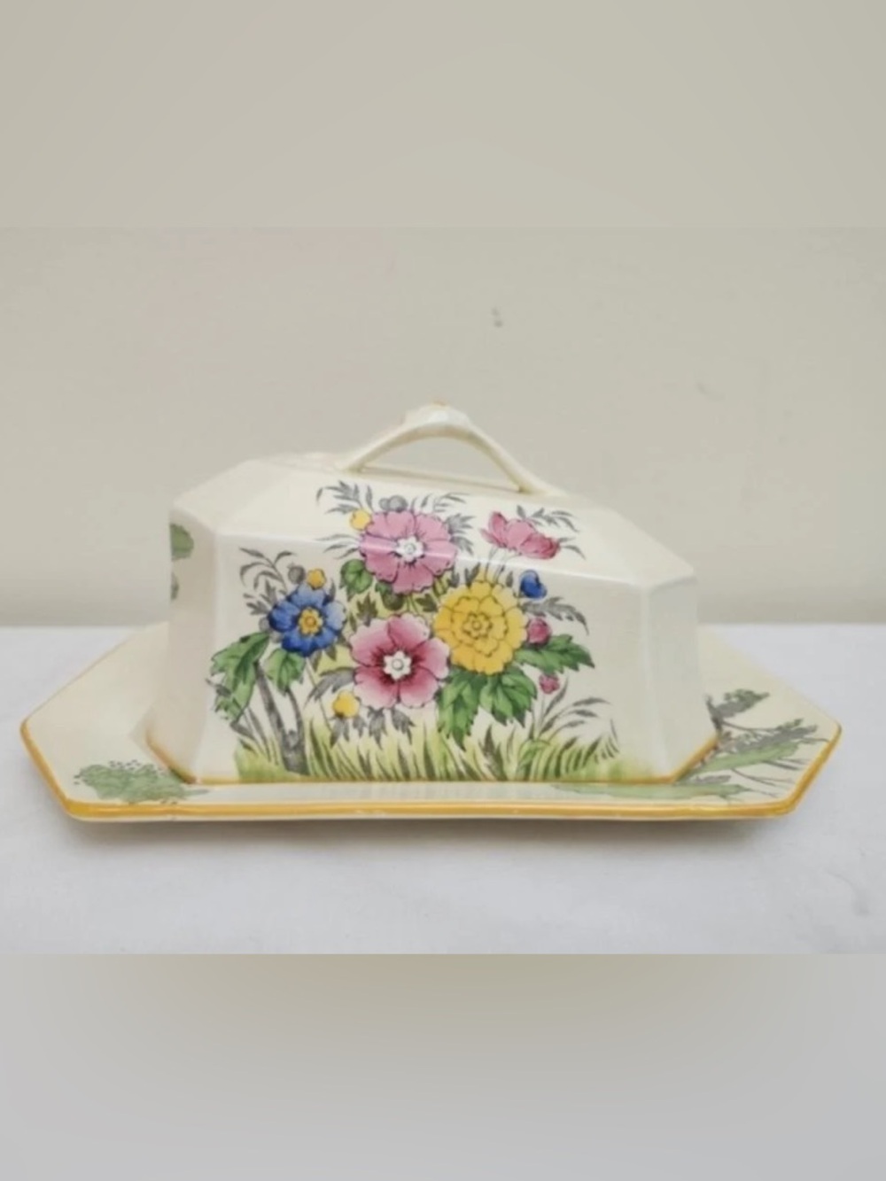 Royal Cauldon England Vernique Cheese Dish